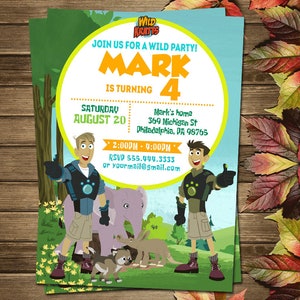 Printable Wild Kratts Birthday Party Invitation