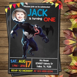 Printable Venom Birthday Party Invitation