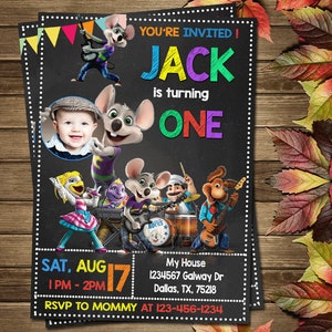 Printable Chuck E Cheese Birthday Party Invitation - Etsy