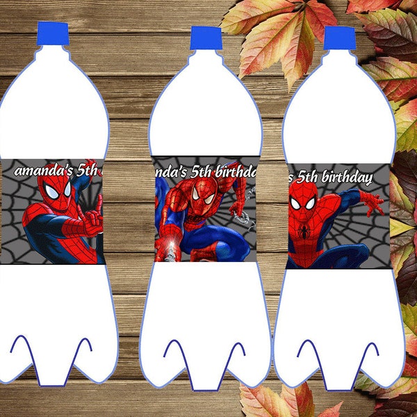 Printable Spiderman Bottle Labels