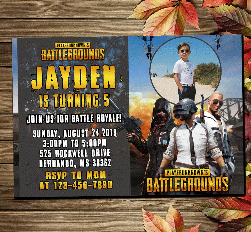 Printable PUBG Birthday Party Invitation | Etsy