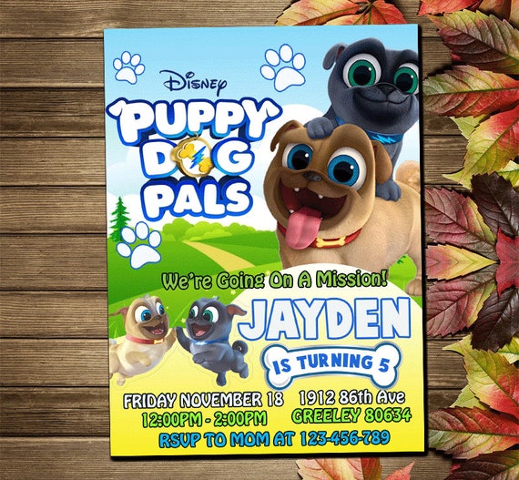 Printable Puppy Dog Pals Birthday Party Invitation | Etsy