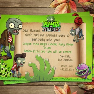 Invito alla festa di compleanno zombie stampabile
