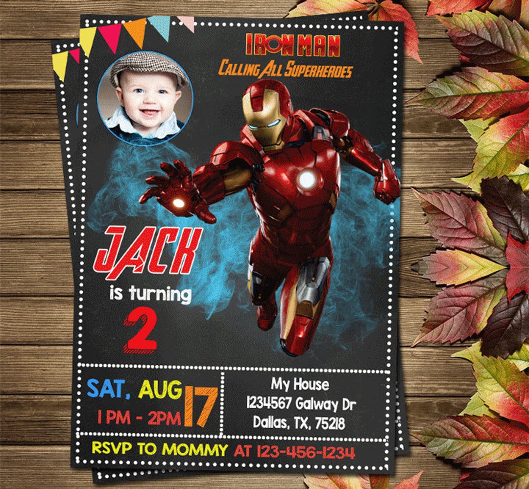 Printable Iron Man Birthday Party Invitation - Etsy