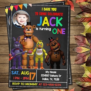 Printable Five night at freddy&#39;s Birthday Party Invitation