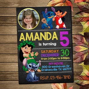 Printable Lilo And Stitch Birthday Party Invitation