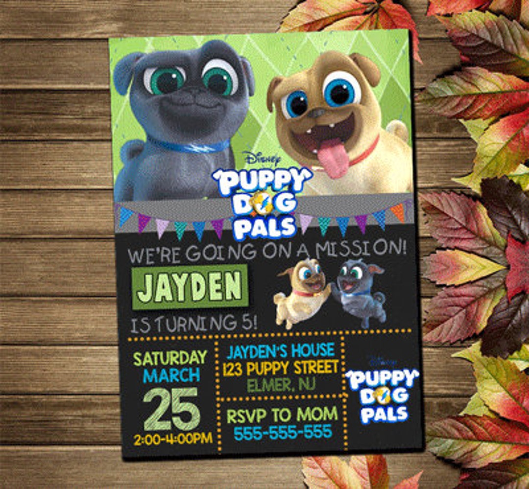 Printable Puppy Dog Pals Birthday Party Invitation - Etsy
