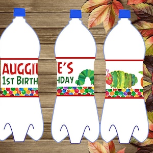 Printable Hungry Caterpillar Bottle Labels