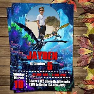 Printable Dragon Birthday Party Invitation