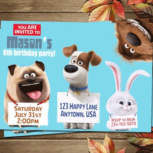 Printable Pets Birthday Party Invitation