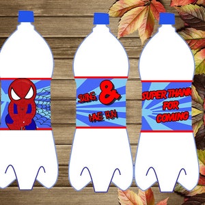 Printable Superhero Bottle Labels