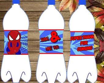 Étiquettes imprimables pour bouteilles de super-héros