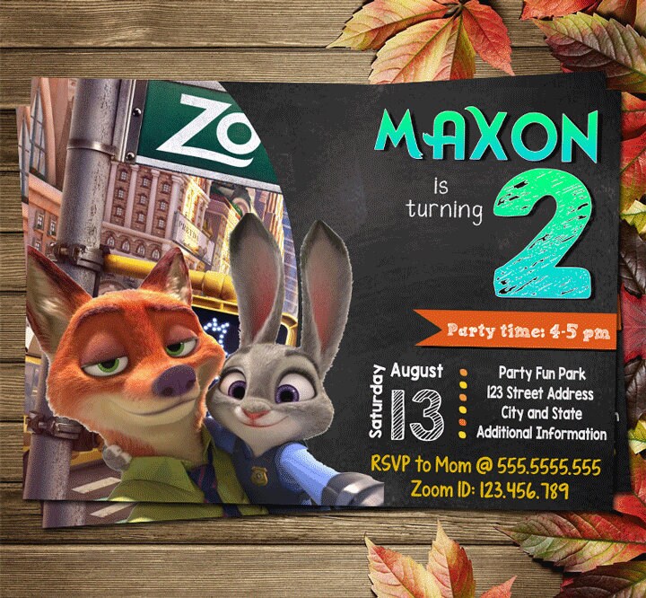 Printable Zoo Birthday Party Invitation