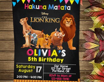 Printable Lion Birthday Party Invitation
