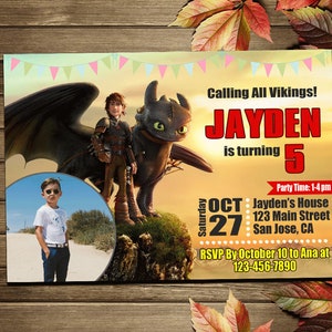 Printable Dragon Birthday Party Invitation