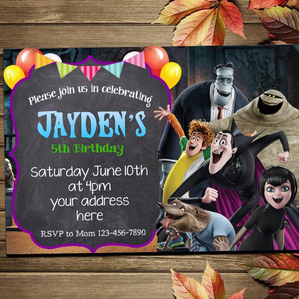 Printable Hotel Transylvania Birthday Party Invitation