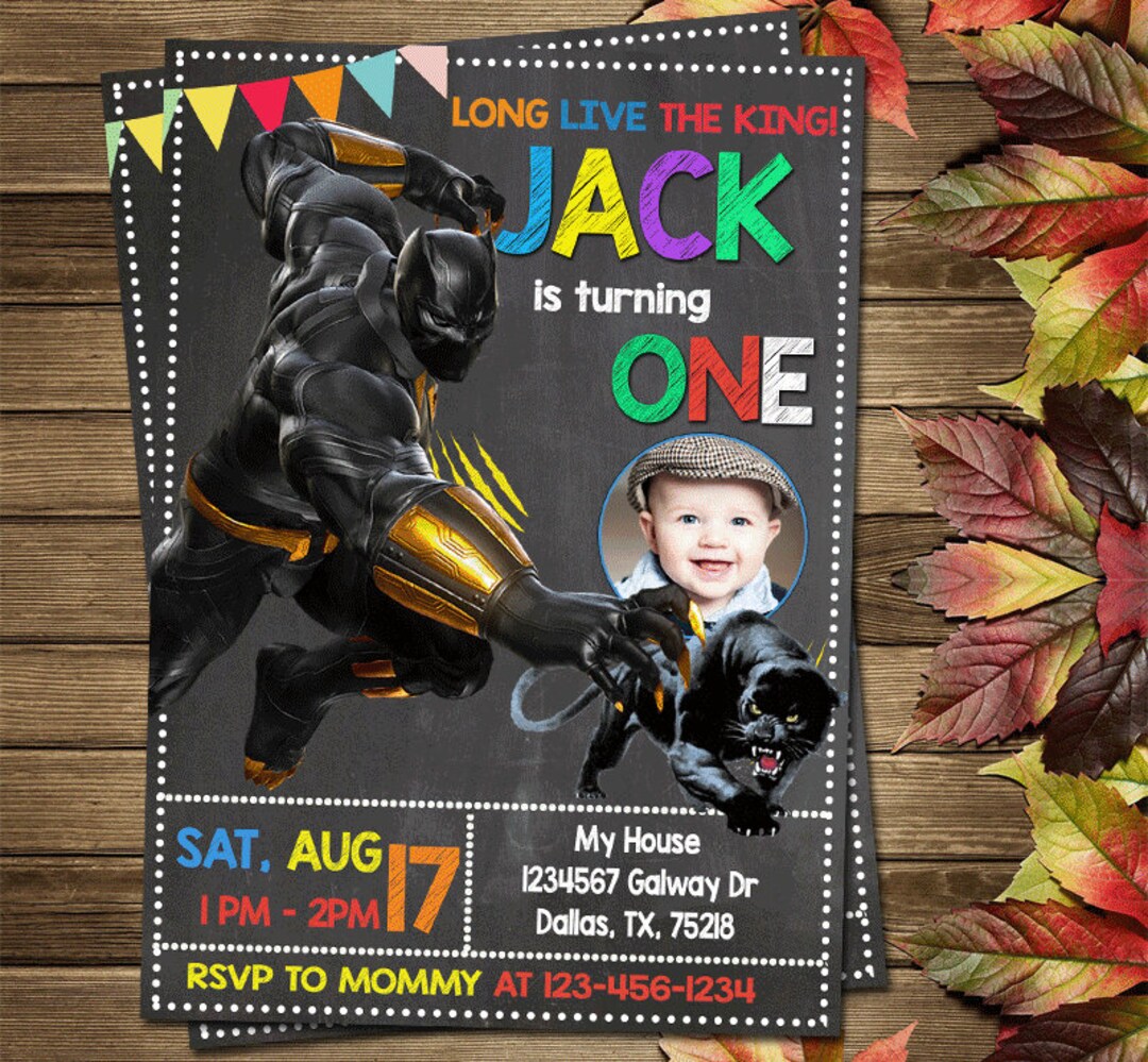 Printable Black Panther Birthday Party Invitation - Etsy