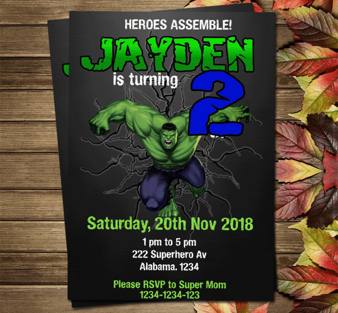 Printable Superhero Birthday Party Invitation - Etsy