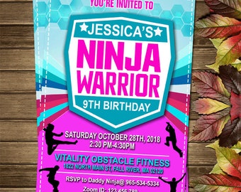 Printable Warrior Birthday Party Invitation