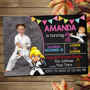 Printable Karate Birthday Party Invitation