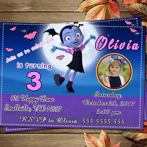 Printable Vampirina Birthday Party Invitation