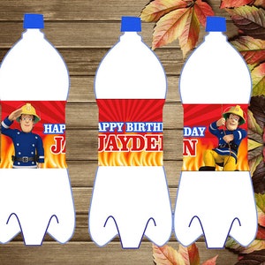 Printable Fireman Sam Bottle Labels