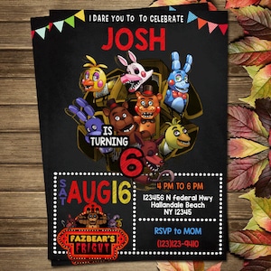 Five Nights at Freddy's Birthday Decorations Five Nights at Freddy's  Printable Birthday Decorations FNAF Bday Decorations FNAF Party Decor 
