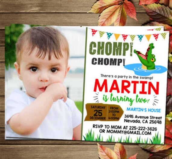 Printable Alligator Birthday Party Invitation - Etsy