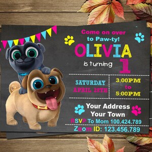 Printable Puppy Dog Pals Birthday Party Invitation