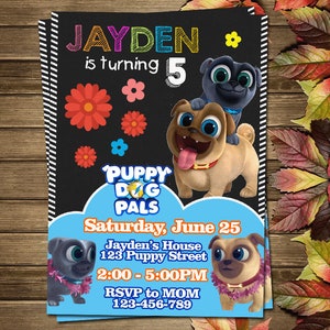 Printable Puppy Dog Pals Birthday Party Invitation