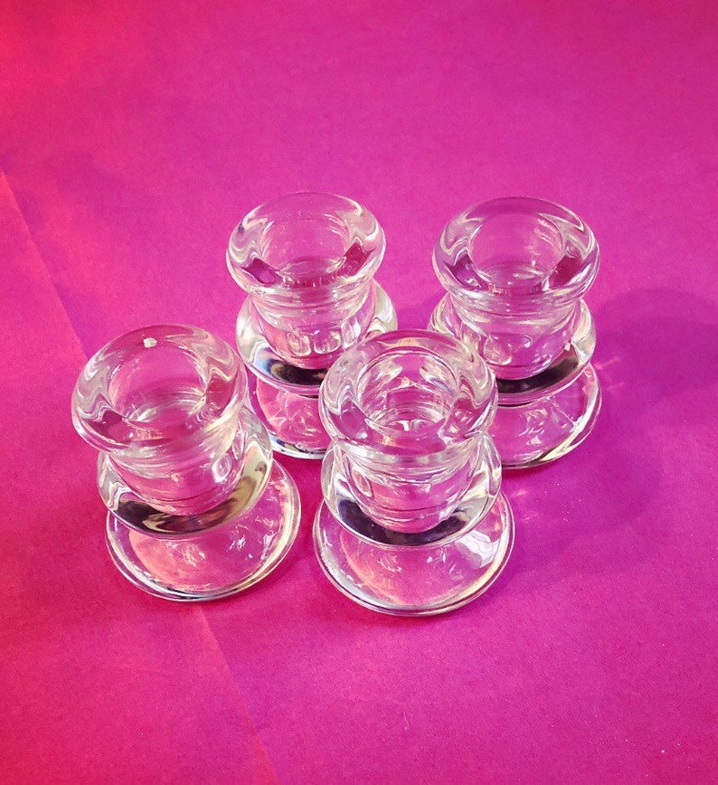 Candle Stick Holder Clear Glass Holders Wedding Candle Etsy UK