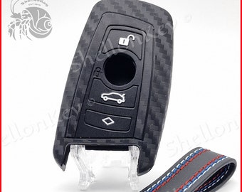 Silicone Key Case Fob Cover for BMW F10 F20 F30, Keyless, 4 Buttons + Keyring