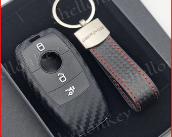 Silicone Key Fob Case Cover For Mercedes Benz (A,B,C,E,G,S etc) Class with Keyring +Gift Box