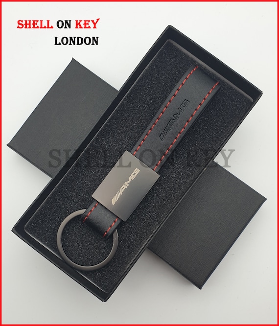 Keyring for Mercedes - Metal Keychain - High quality Faux Leather - Gift Box