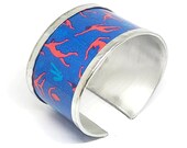 Aluminum Bracelet - bangle  inspired by the dance of Henri Matisse. Personalized text.