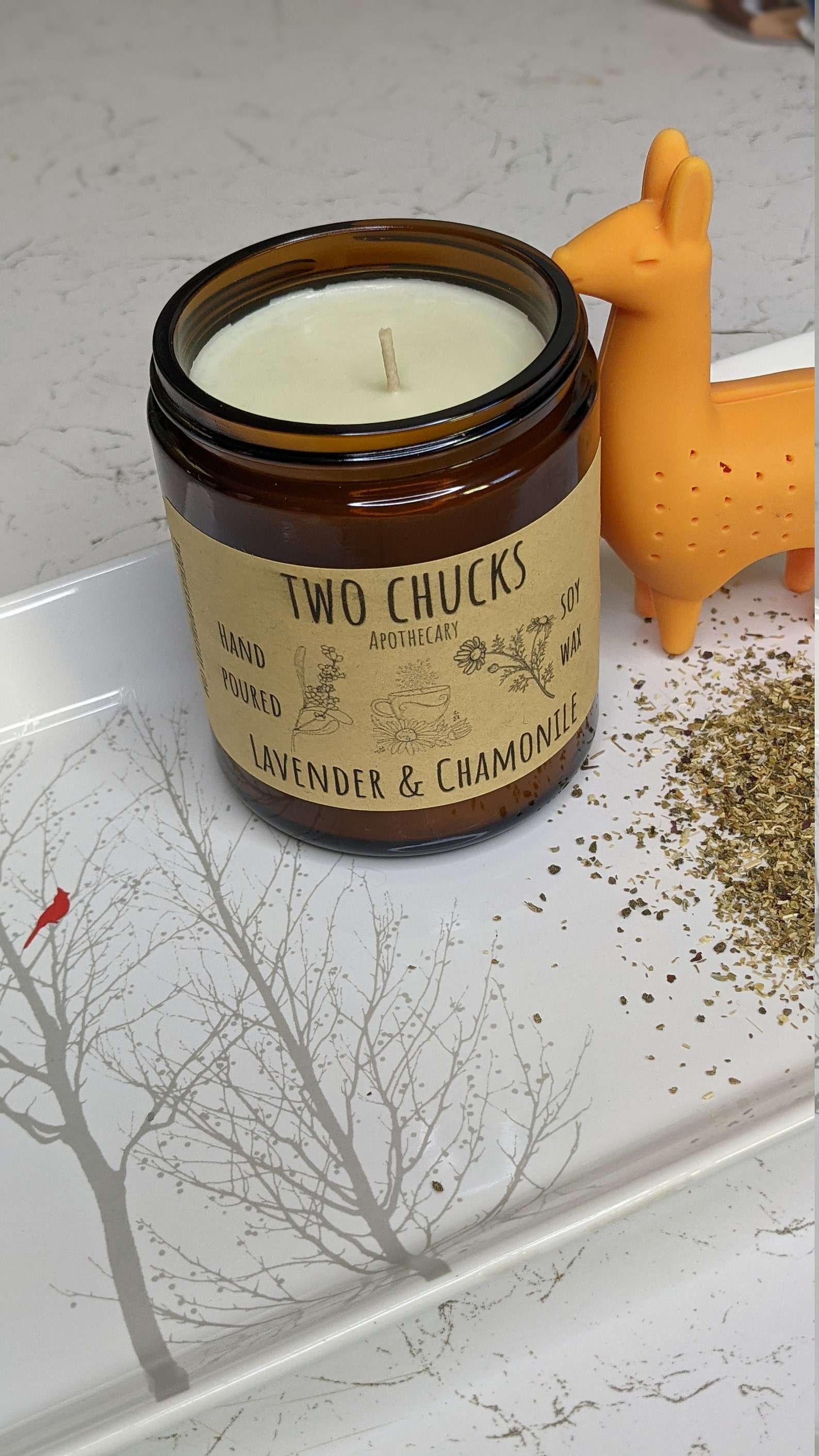 Relaxing 8oz Lavender Chamomile Scented Candles Etsy