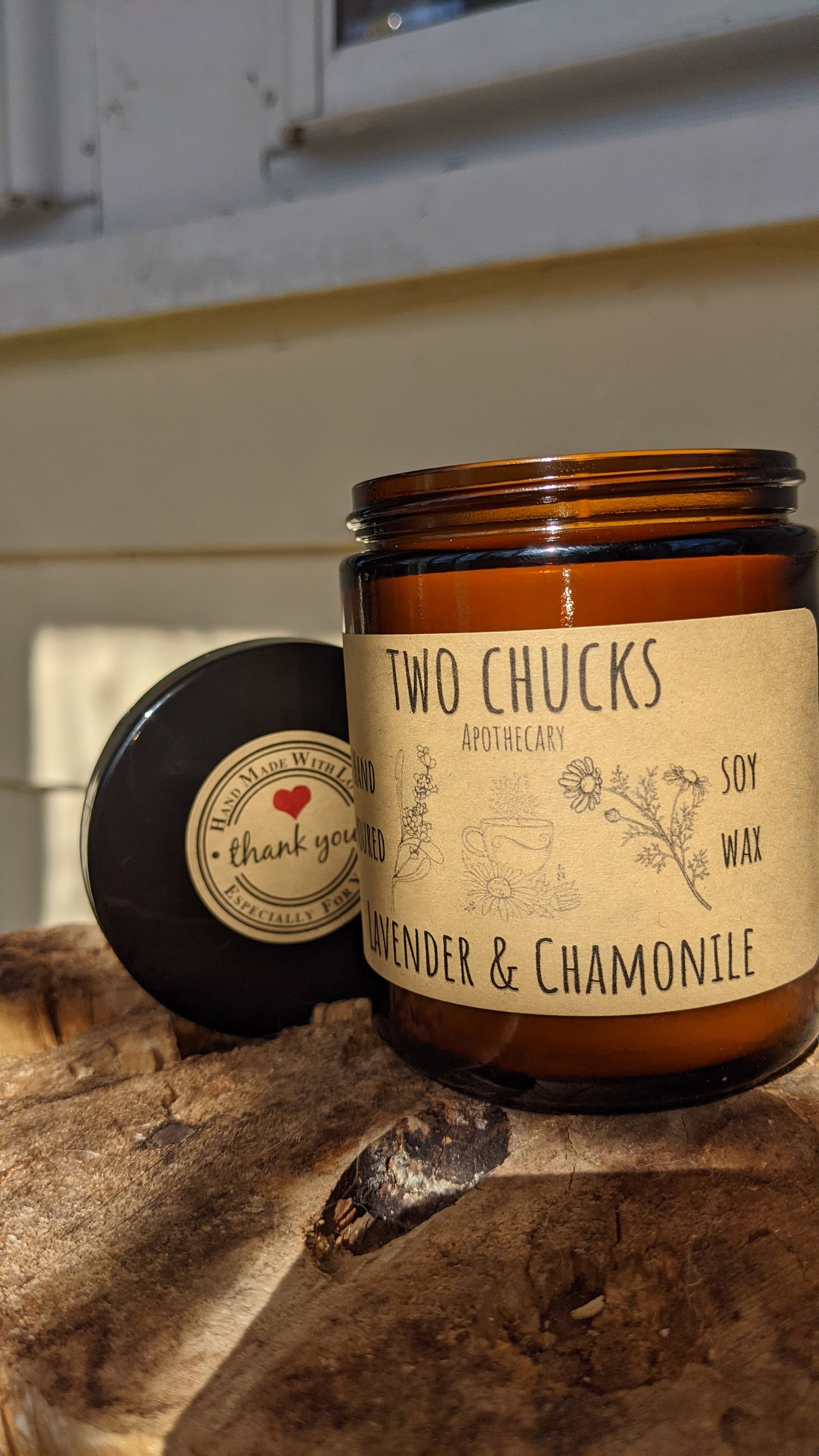 Relaxing 8oz Lavender Chamomile Scented Candles Etsy