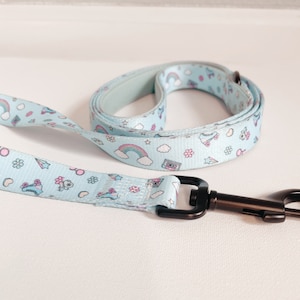 Rollerskate Retro Inspired Dog Leash “Just Roll With It” Dog or Cat Gear Leads, Rainbow, MixTape, 80&#39;s Style, Rollerblading