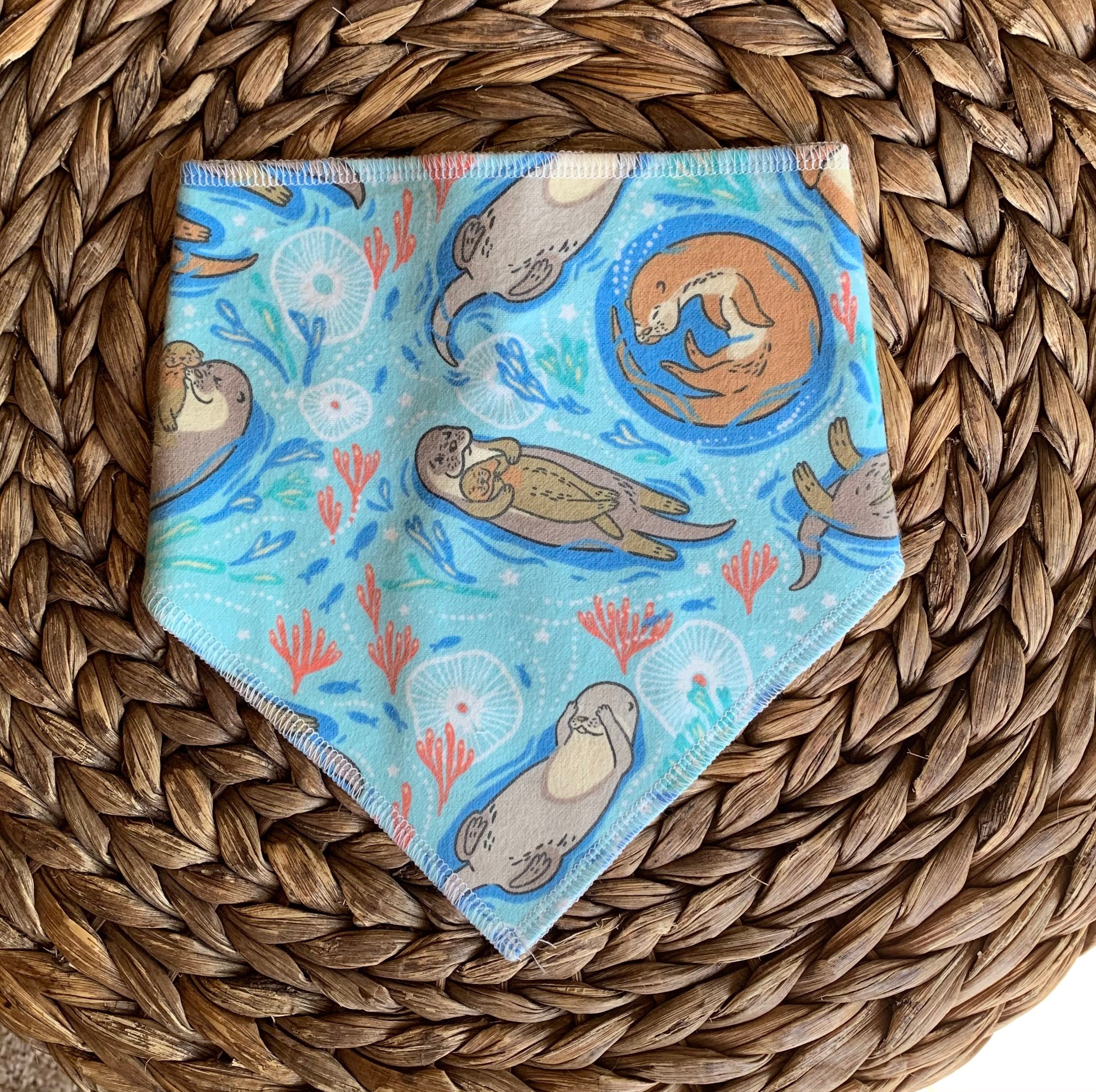 We Otter Be Friends Dog Cat Bandana; Summer Time Bandana; Snapping Bandana