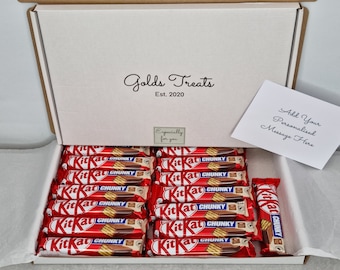 KitKat Chunky FULL-SIZED BARS Nestle Gift Set Box Chocolate Treat With Message Birthday Gift Congratulations Easter Thank You Any Occasion