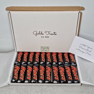 Coffret cadeau BARRES GRANDE TAILLE Mars Gâterie au chocolat avec message Cadeau d'anniversaire Félicitations Merci Fête des pères Pâques Toute occasion