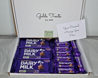 Pascua Cadbury Dairy Milk Gift Set Box Chocolate Treat Mensaje GRATIS Regalo de cumpleaños Felicitaciones cualquier ocasión