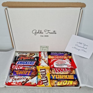 Christmas FULL-SIZED BARS Cadbury Nestle Mars Ferrero Chocolates Mother Day All Occasions Hamper Gift Treat Send with Personalised Message