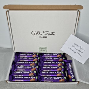 Christmas Cadbury Dair Milk Bar FULL-SIZED BARS Gift Set Box Chocolate Treat With Message Birthday Gift Congratulations Easter Any Occasion