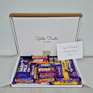 Happy Easter Mini Eggs Creme Egg Chocolate with FREE Personalised Message Card Cadbury Dairy Milk Chocolate Gift Box Hamper Letterbox Treat