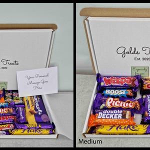 Mini huevos / Bolsa naranja Cesta de chocolate de Pascua con tarjeta de mensaje personalizada GRATIS Caja de regalo de chocolate Cadbury Golosina tipo buzón Huevo de crema