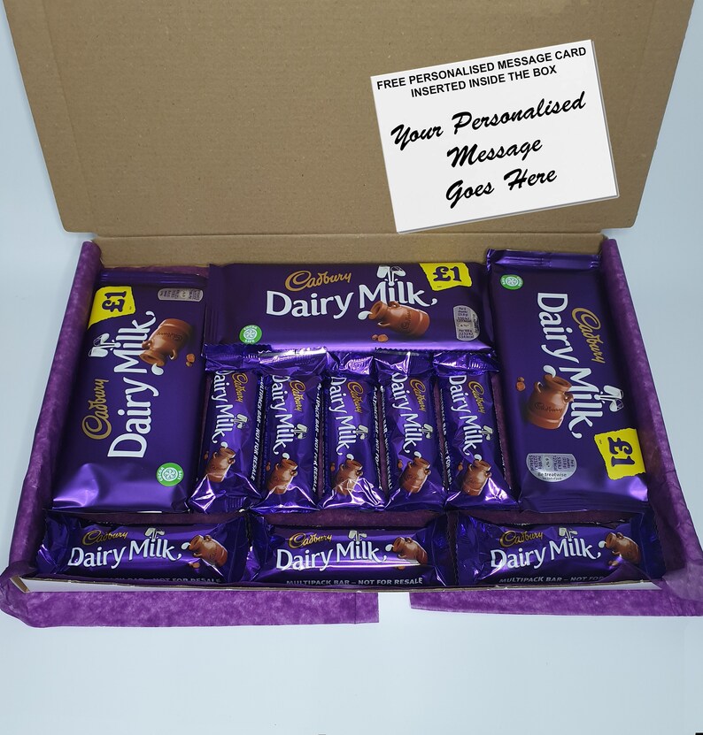 Send a Cadbury Dairy Milk Box Hamper Treat with FREE Etsy