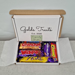 Send a Thinking of You with FREE Message card Personalised Cadbury Dairy Milk Chocolate Gift Box Hamper Letterbox Treat Love Miss You Father Small