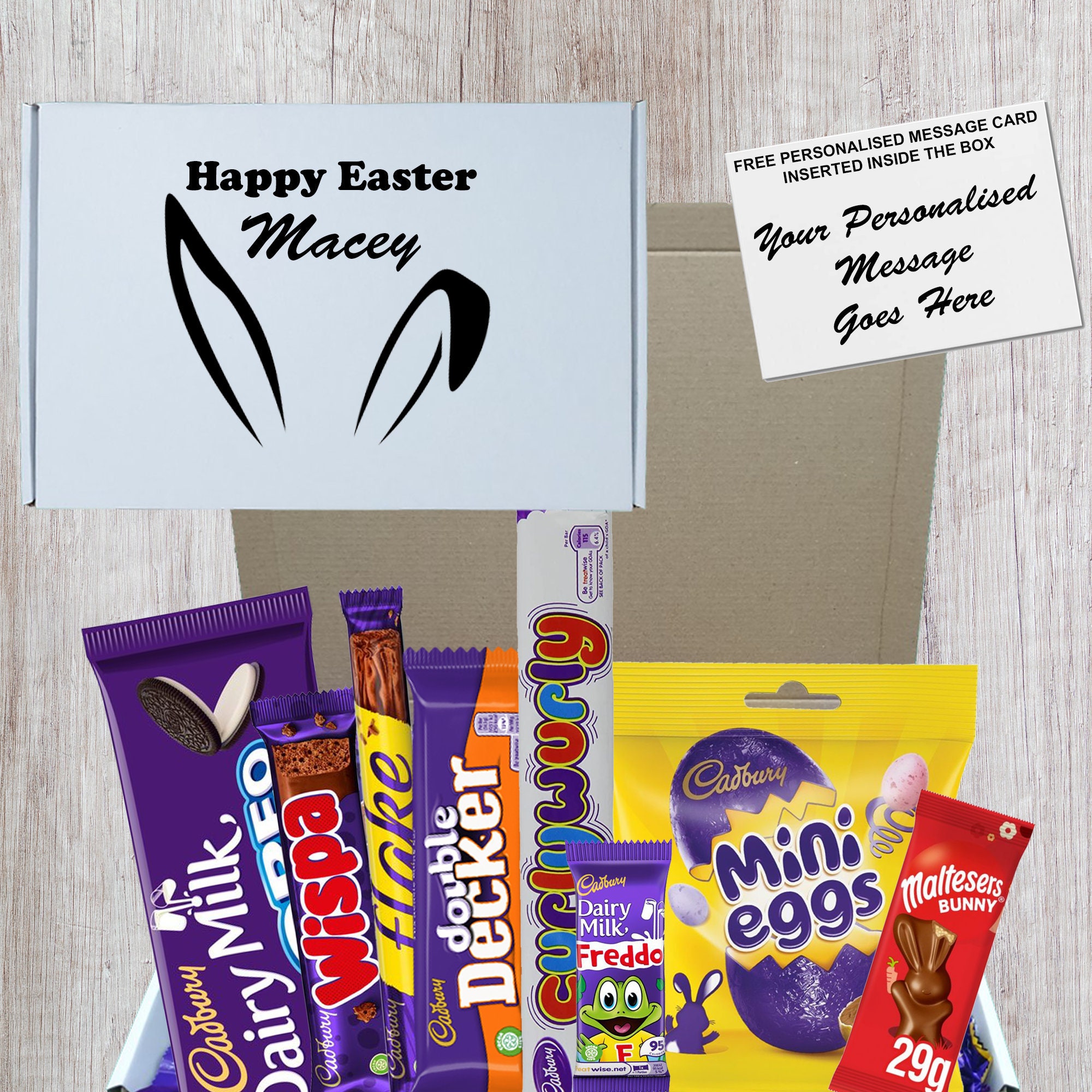 Happy Easter Chocolate with Name FREE Personalised Message Etsy