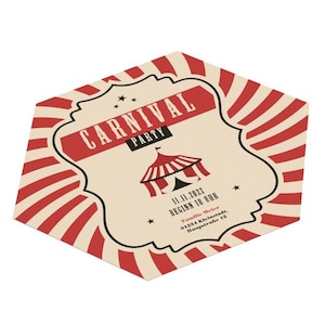 Posavasos de carnaval personalizados, posavasos para vasos impresos, invitación de posavasos con el texto deseado, fieltro de cerveza de cartón pulpa